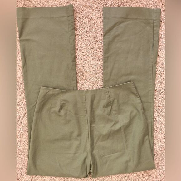 Boston Proper Olive High waist Smooth front Side Zip Pants NWOT - Picture 7 of 9